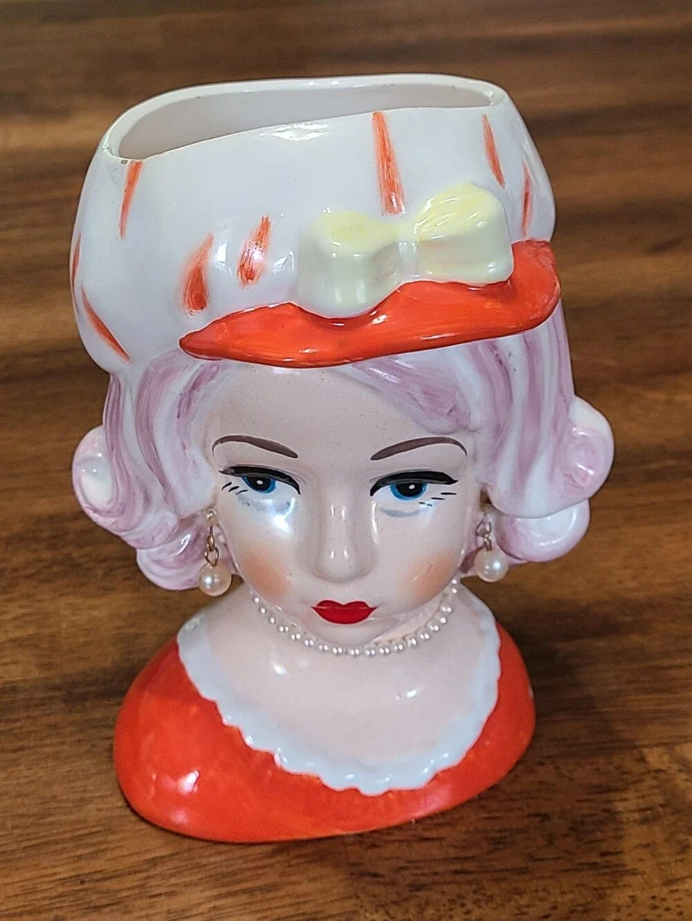 Vintage Lady Head Vase